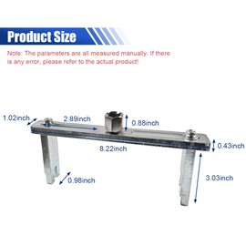 LAINLOY Fuel Pump Removal Tool, Universal Carbon Steel Fuel Tank Lid Cover Remove Spanner, Fuel Pump Lock Ring Tool, 3/8" to 1/2" Adjustable Pump Lid Tank Cover Wrench (Right-angle)