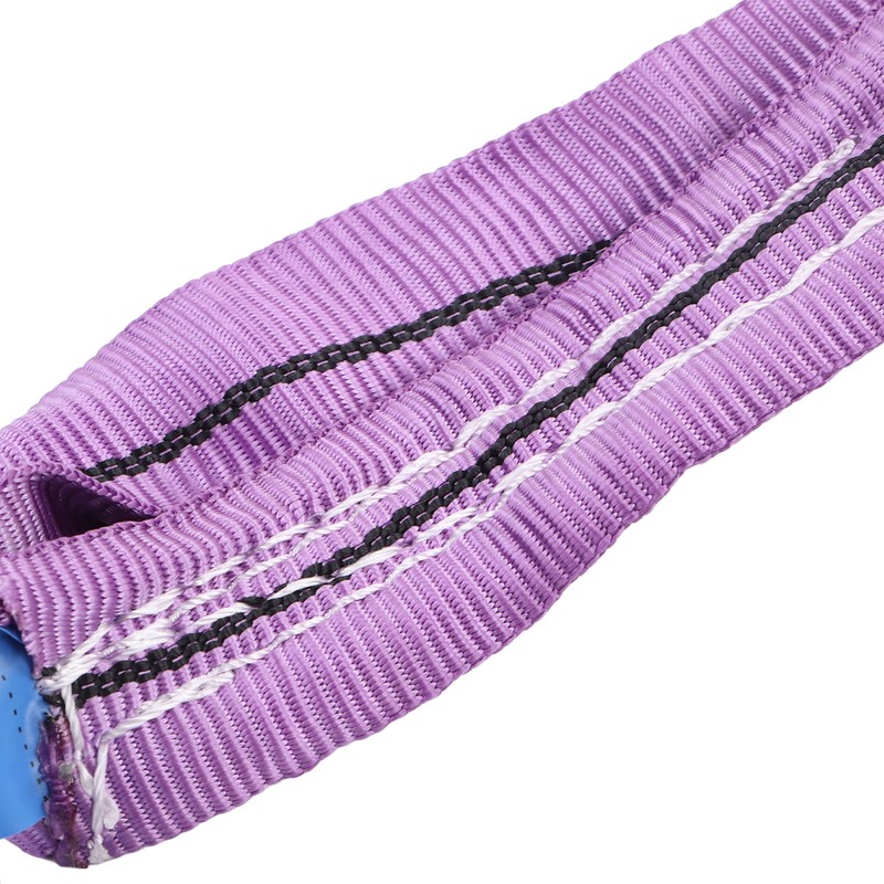 Lifting Sling Hoist Webbing 1T Polyester Rigging Strap Purple for