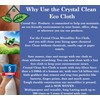Crystal Clean Eco-Cloth Amazing Lint-Free/Streak-Free/Chemical-Free Microfiber Cloth for Windows &