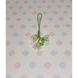 Maijewelry Lily Of The Valley Phone Charm, White Flower Phone Charm, Flower Bag Charm