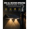 KAJICOO Solar Fence Lights Outdoor, 8 Pack Warm White &