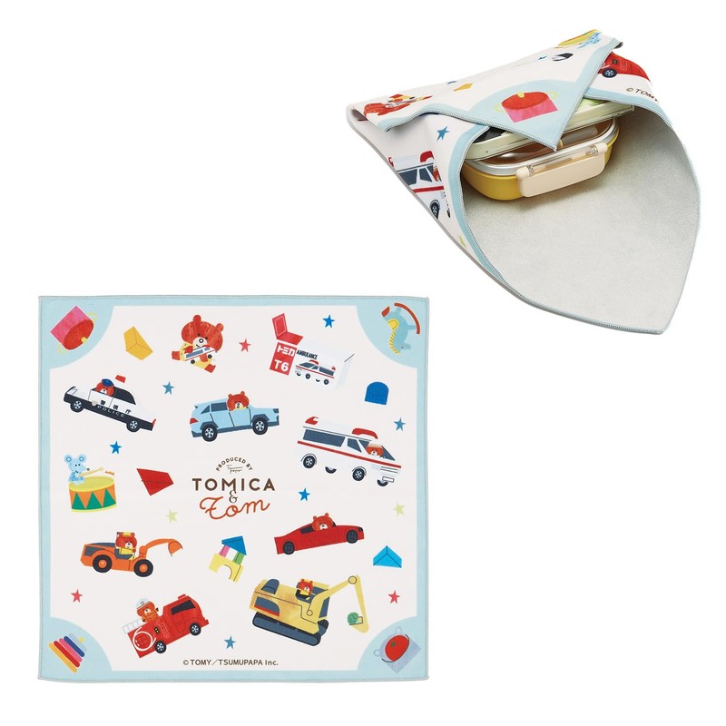 Skater KBST43 Sticky Lunch Cloth, Easy No Tie Tomica and