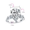 Bridal Wedding 7CT AAA CZ Pear Shaped Brilliant Cut Solitaire
