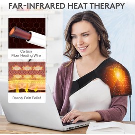 Far Infrared Shoulder Heating Pad with 21 Jade for Rotator Cuff Relief