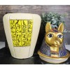 Ancient Egyptian Feline Cat Goddess Bastet Canopic Jar Memorial Urn