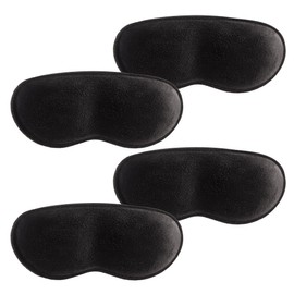 HappyHome Anti-Blow Heel Pads, 4 Pieces, 2 Pairs, Anti-Slip Cushion, Adjustable Size, Half Cord, Unisex, Black