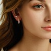 KRFY 6Pcs Gold Studs Earrings for Women Hypoallergenic Gold Hoops