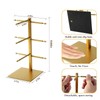 KMtilsh 3-Tier sunglass display stand Removable sunglass organizer Gold
