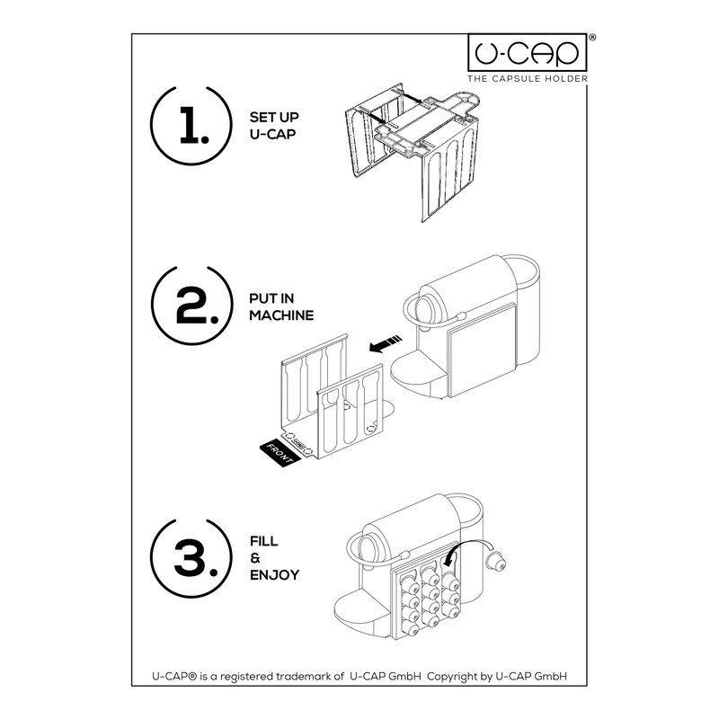 U-CAP, The capsule holder for Nespresso® LATTISSIMA Touch/LATTISSIMA + (with