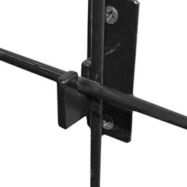 Gridwall Mount Brackets, 1" W Thin Space Saving Grid Hangers, Protrudes 1" from Wall, Black, 4 Pack
