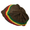 Mesh Rasta Deep Shell Beanie - Brown OSFM