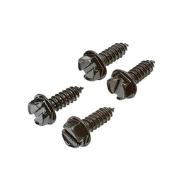 Zinc Plated License Plate Screws | Rust Proof Screws License Plate Set of 4 Front or Rear Chrome Locking Screws | License Plate Security Screws to Secure Frames and Covers by USA Fastener Company