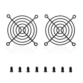 DVUIYYL 2 PCS 80mm Fan Grill pc 80mm Fan Bracket Grill (Black)