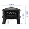 Fire Beauty 26" Steel Fire Pit with Grill & Diamond
