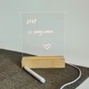 Desktop Luminous Memo Note Board Plug In LED Lamp Base