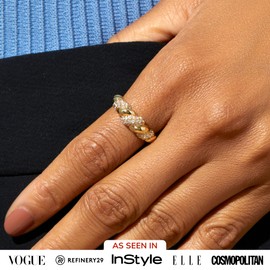 Ana Luisa Gold Rings for Women - 14K Gold Plated Rings for Women Non Tarnish - Trendy Stacking Ring for Everyday Wear - Twisted, Heart, Eternity Ring Styles - Hypoallergenic & Water-Resistant Jewelry