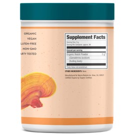 Nature Restore USDA Certified Organic Reishi Mushroom Powder, 10 Ounces, Non GMO, Gluten Free, Packaged in California, Ganoderma Lucidum/Lingzhi