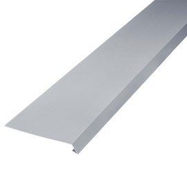 INEFA Roof Strip for Gutter, Edged on One Side, 2 m, Grey Gutter Hinge with Water Fold, Made of PVC-U, Gutter Accessories, Made in Germany