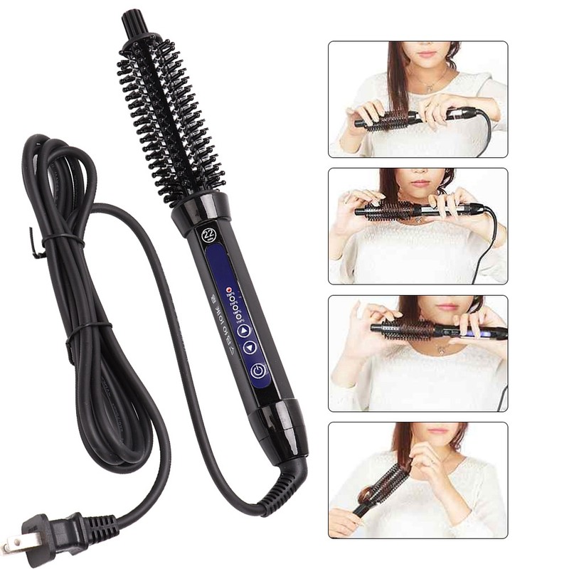 22mm Dual use Electric Hair Curler Straightener LCD Display Hair