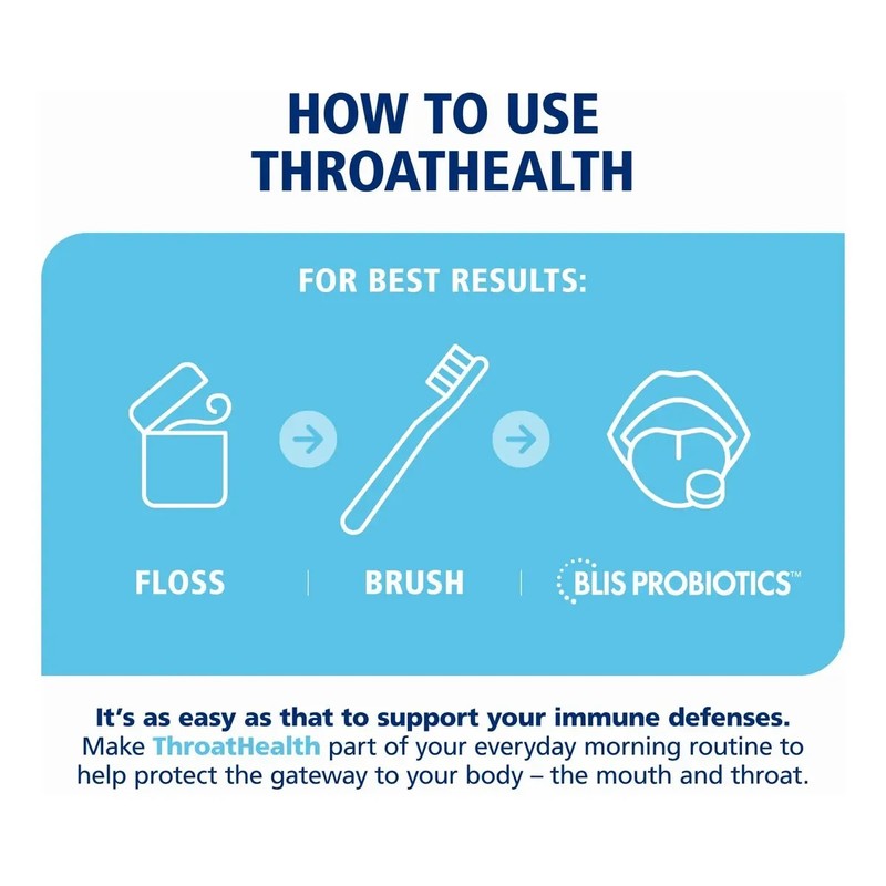 Blis Throathealth Oral Probiotic, Most Potent Blis K12 Formu