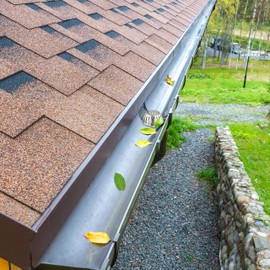 Relaxdays Set of 2 Stainless Steel Gutter Leaf Guards for 100 mm Downpipes, Anti-Clogging Leaf Catcher Basket, Silver