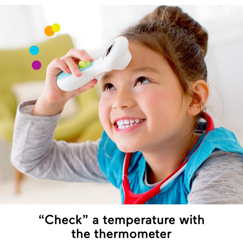 Fisher-Price Preschool Pretend Play Medical Kit 7-Piece Doctor Bag Dress