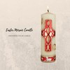 Needzo Religious Candle Mosaic Inspired Unscented Pillar Candles for Mass