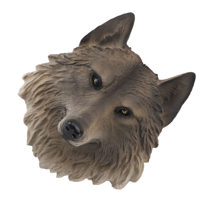 3D Animal Head Statue Resin Wall Decor Realistic Wildlife Sculpture