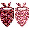 Valentines Dog Bandana Reversible Triangle Bibs Scarf Mother's Day Bandanas