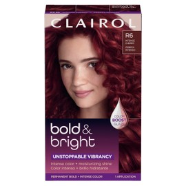 Clairol Bold & Bright Permanent Hair Dye, R6 Intense Cherry Hair Color, Pack of 1