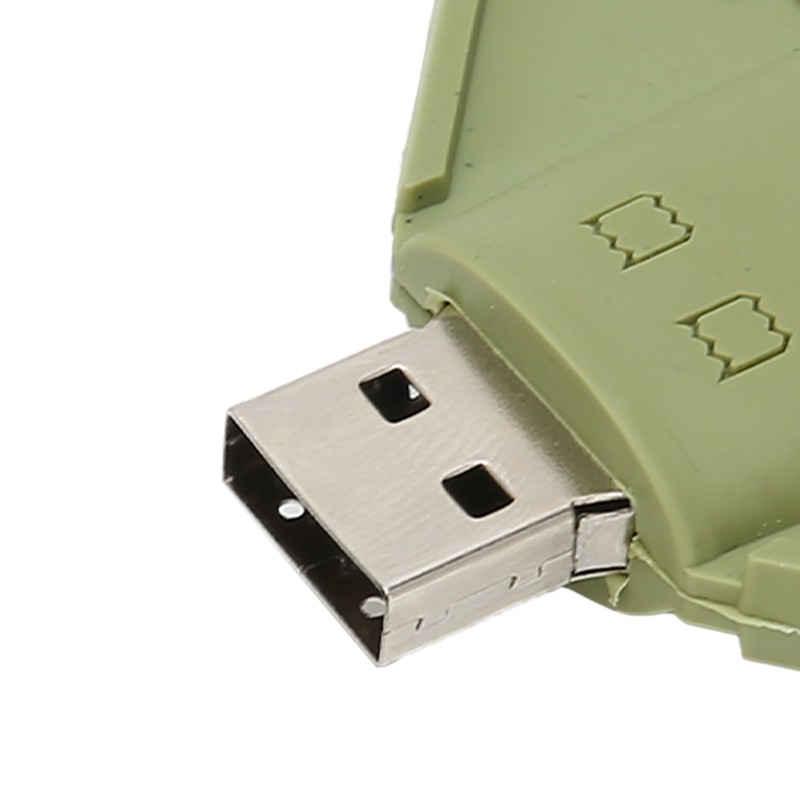 USB Flash Drive Green Cartoon Fighter Doll Portable Storage Memory