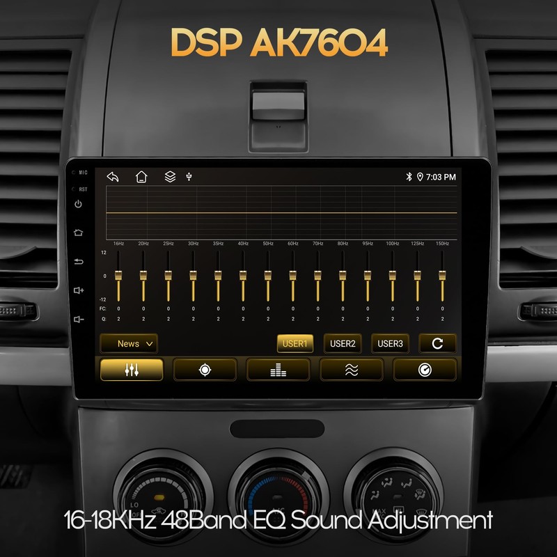 10inch 8Core 4+64GB QLED Full Touch Display Android Car Radio