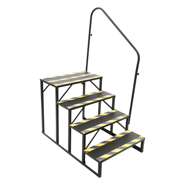 Step Ladder，4-Steps Ladder Porch Steps with Handrails Swimming Pool Load