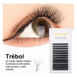 Masscaku Extensiones De Pestañas 5d W Shape 8-15mm Mix 0.07d