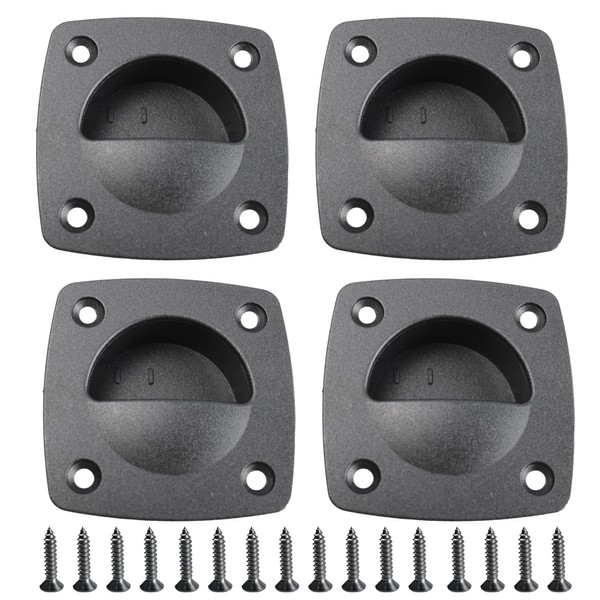 esahpss 4 Pcs Nylon Recessed Flush Sliding Door Handle Pull