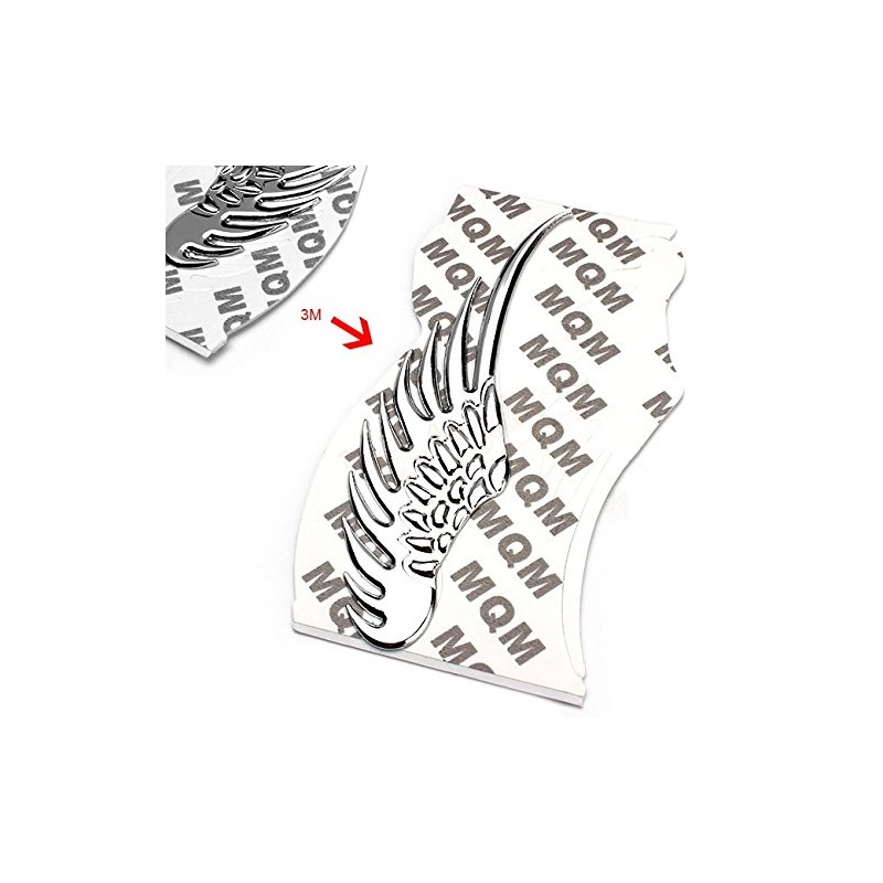 SKS Distribution® 3D Chrome Stainless Steel Wings Car Emblem Decal