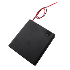 CTWHA 3PCS 68.7x64.2x22.5mm 4AA Battery Holders with Switch 6V Battery Box Holder with Cover 4 Slot 6V AA Battery Storage Box with Wire Battery Connector