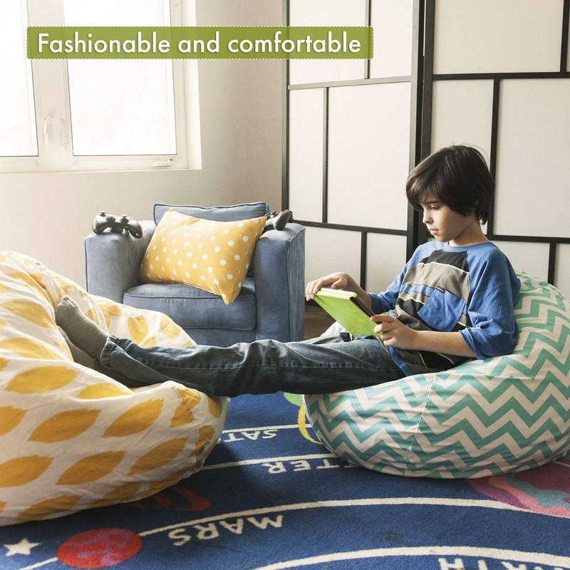 Majestic Home Goods Classic Bean Bag Chair - Chevron Giant