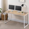 Zinus Jennifer 55 Inch White Frame Desk/Computer Workstation/Office Desk/Dining Table/Easy