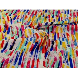 Minerva Exclusive Buoyant Strokes Linen Viscose Blend Fabric - per metre