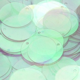 Sequin & Spangle Washable Top Hole 20mm Black Opaque 5 Grams (About 70 Pcs) for Garment Crafts Decoration