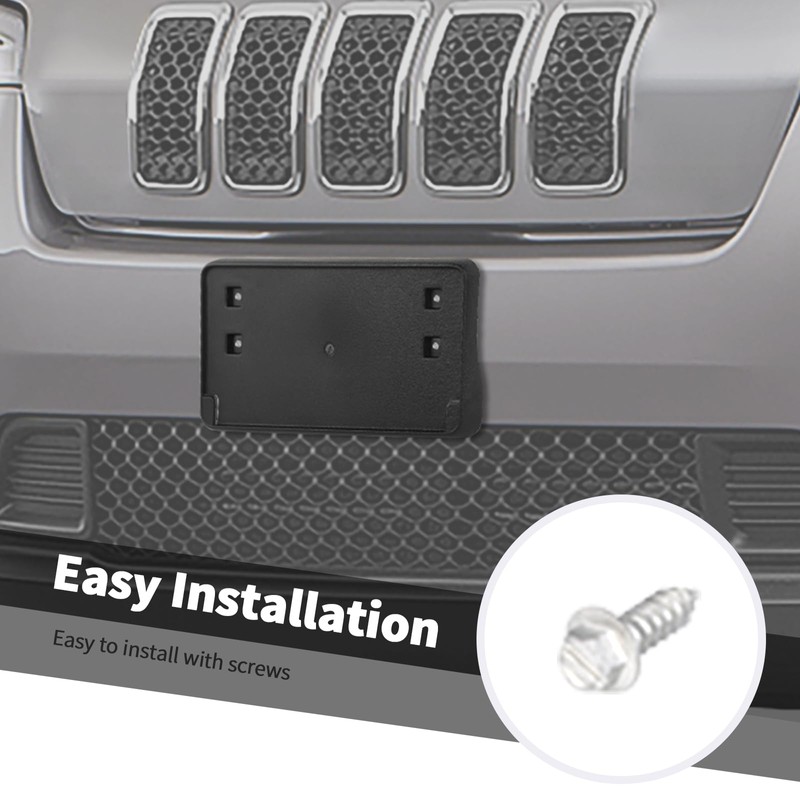 Jimen Fit for Jeep Cherokee 2019-2023, License Holder Mount Bracket