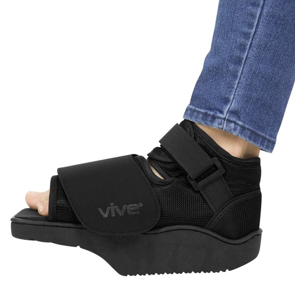 Vive Offloading Post-Op Shoe - Forefront Wedge Boot for Broken Toe Injury - Non Weight Bearing Medical Recovery for Foot Surgery, Hammer Toes, Bunion, Feet Pain - Walking Orthopedic (Men’s 12-14)