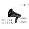 japomizuno Bullhorn/Rechargeable Megaphone Speaker with 240's Recording,Siren,U-Disk Player,Rechargeable Battery Included