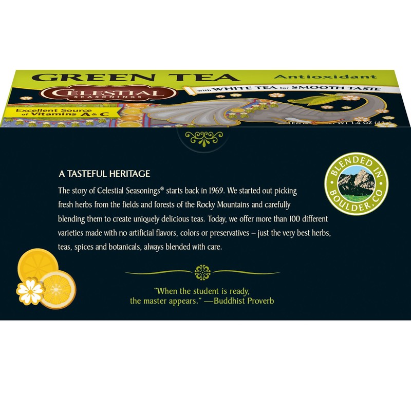 Celestial Seasonings Green Tea, Antioxidant, 20 Count