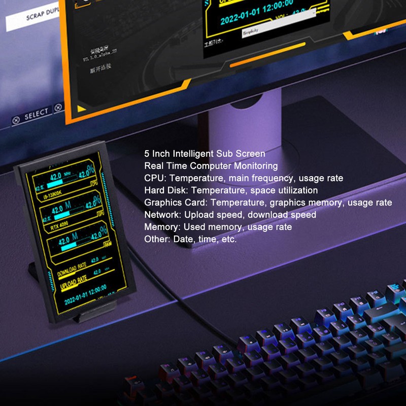 IPS USB Mini Screen 5 Inch 800x480 Resolution Type C