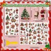 WANDIC 3 Sheets Merry Christmas Rub On Transfer Stickers, Waterproof