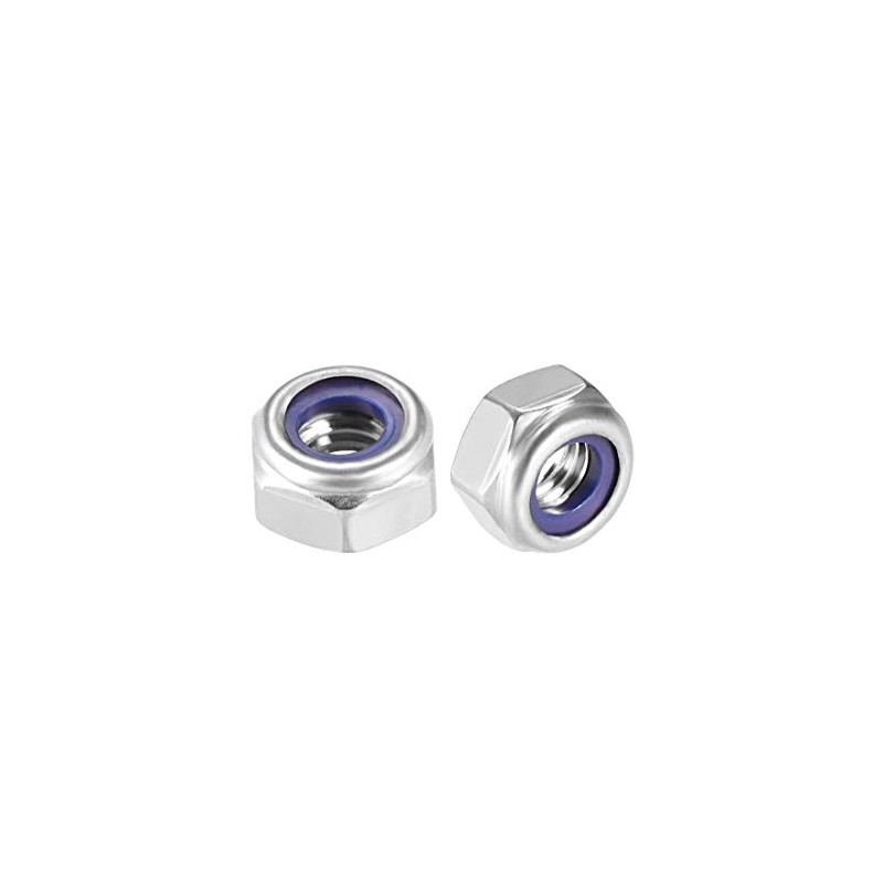 sourcing map Hex Lock Nuts - M6 x 1mm 316