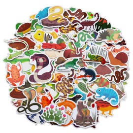 100 Pack Reptile Stickers, Reptile Party Favors, Birthday Decorations