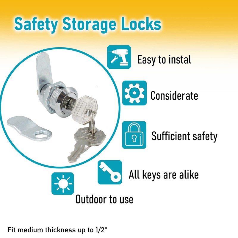 X-Haibei 6 Pack Cabinet Locks with Keys, 7/8" RV Storage